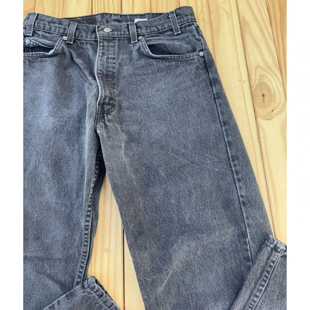 Vintage Black Levi's 550 Relaxed Fit Tapered Leg Orange Tab 34x32